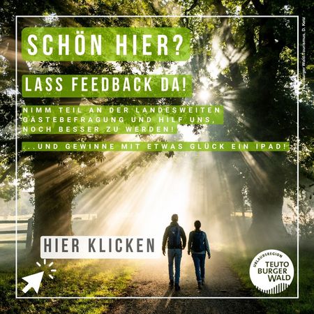 Klicken zur Gästebfragung. Teilnehmen und mit etwas Glück ein IPad gewinnen!