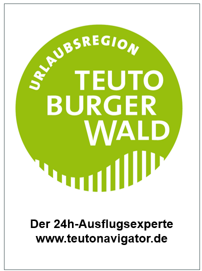 Grünes Teuto-Signet auf weißem Hintergrund, ergänzt um einen Hinweis auf den Teuto-Navigator