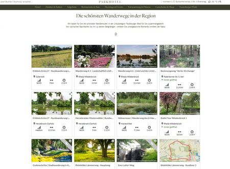 Screenshot Website Parkhotel Gütersloh