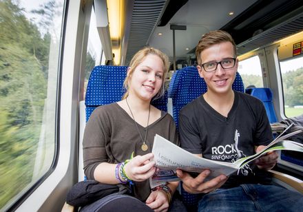 Pärchen im Zug