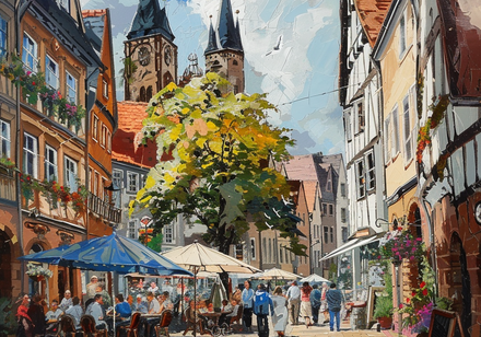 Historische Altstadt mit Außengastronomie