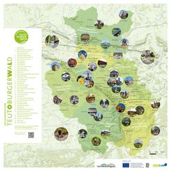 Die Grafik zeigt die Urlaubsregion Teutoburger Wald mit ihren touristischen Highlights.